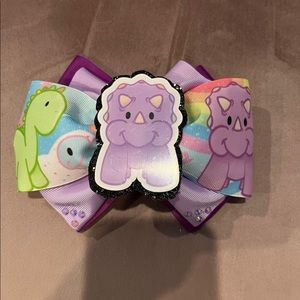 Dino hair bow